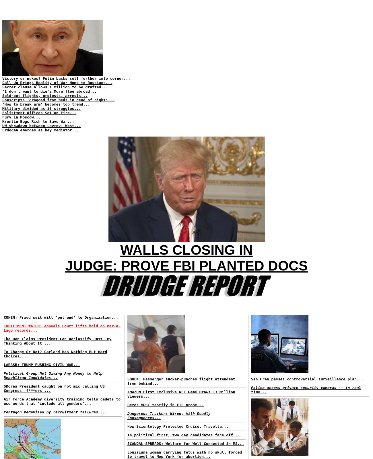 Drudge Report at 2022-09-22 19:47:30-04:00 local time