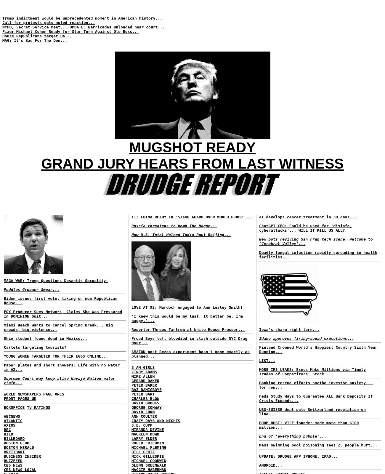 Drudge Report at 2023-03-21 06:46:09-04:00 local time