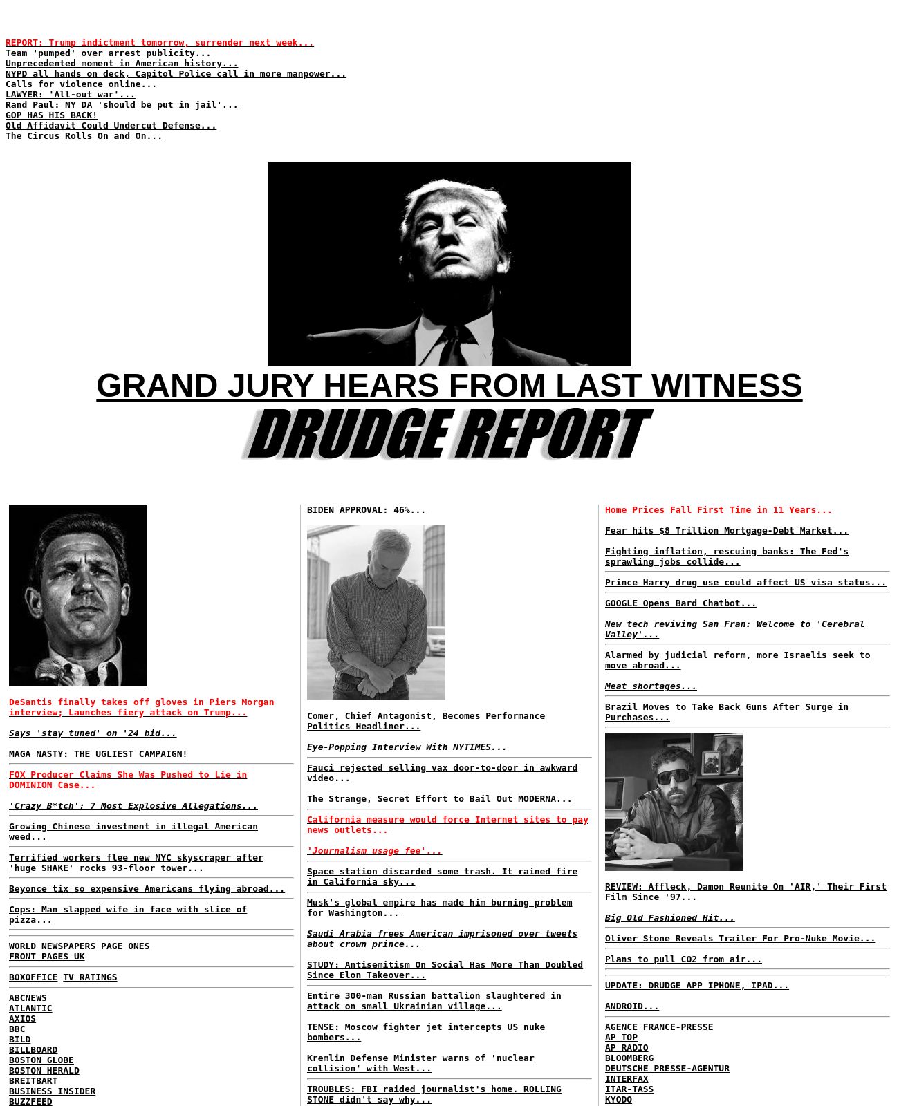 Drudge Report at 2023-03-21 18:44:34-04:00 local time