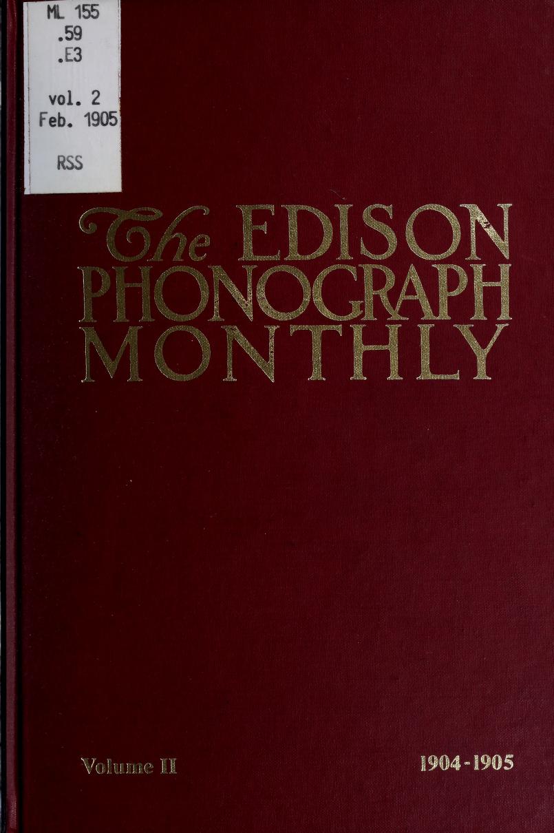 The Edison phonograph monthly (Mar 1904-Feb 1905)
