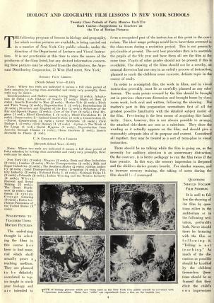 Thumbnail image of a page from Educational film magazine;