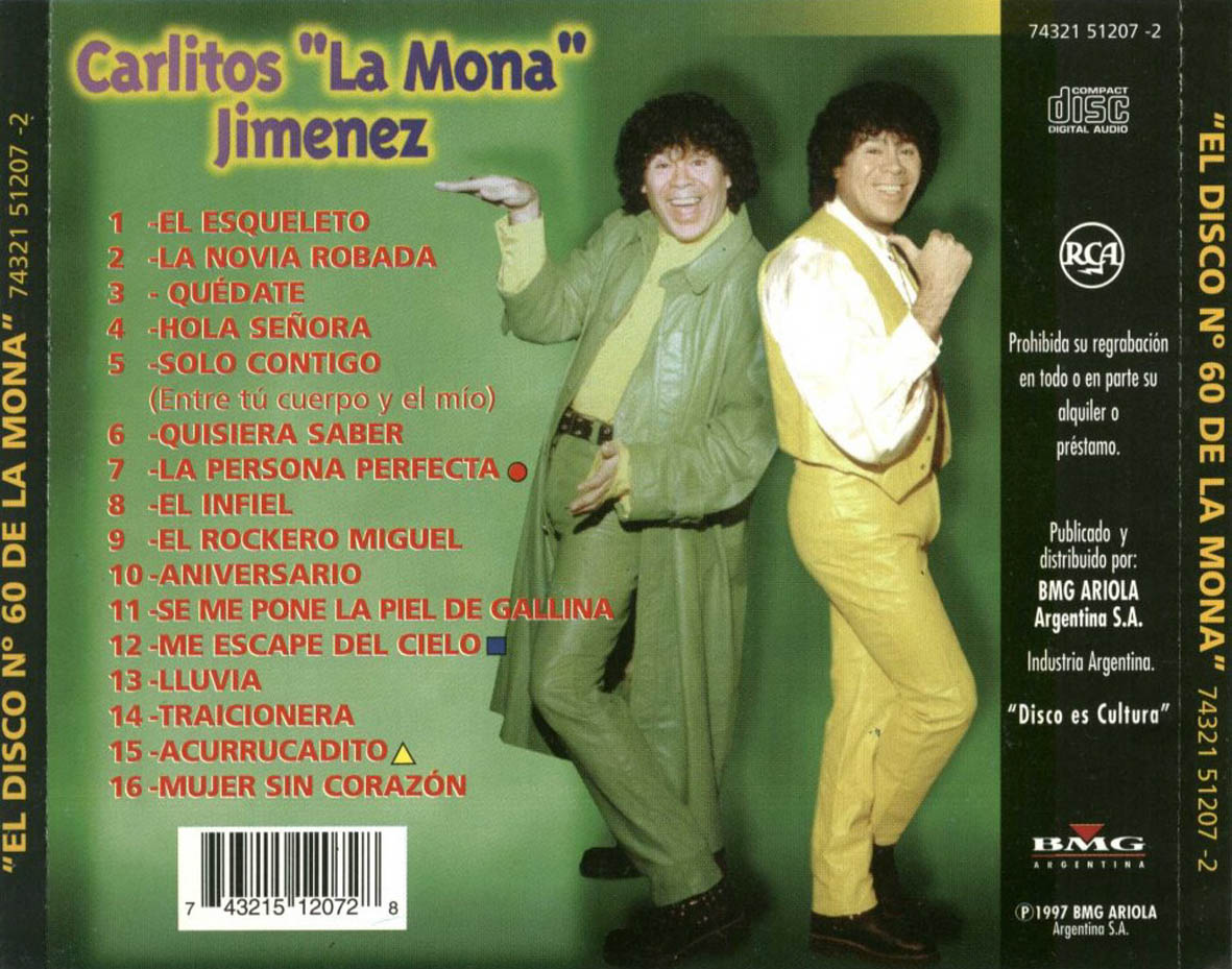 Muchos Hipócrita Centelleo El disco N° 60 [MP3/128] : La Mona Jiménez : Free Download, Borrow, and  Streaming : Internet Archive