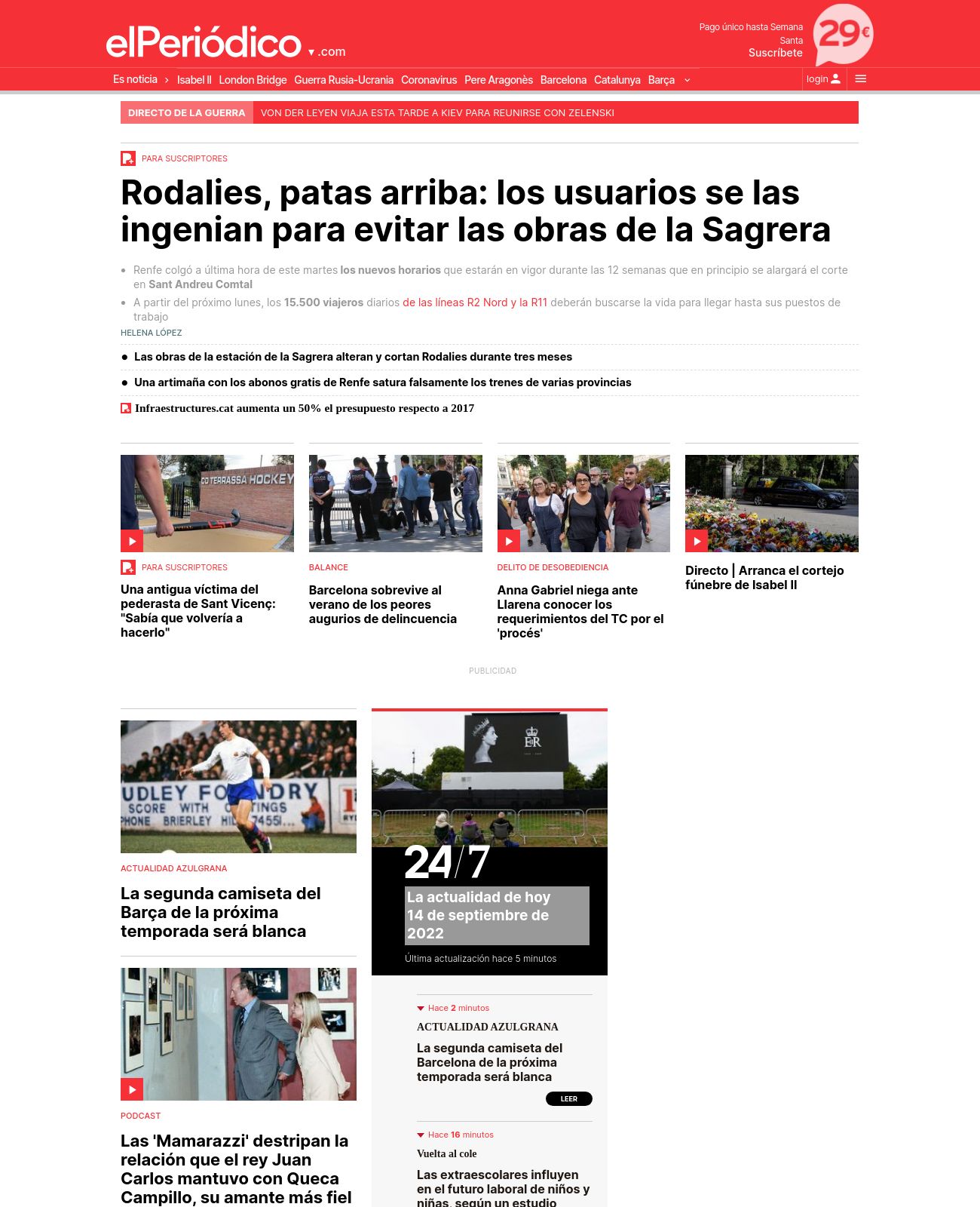El Periodico at 2022-09-14 17:19:55+02:00 local time