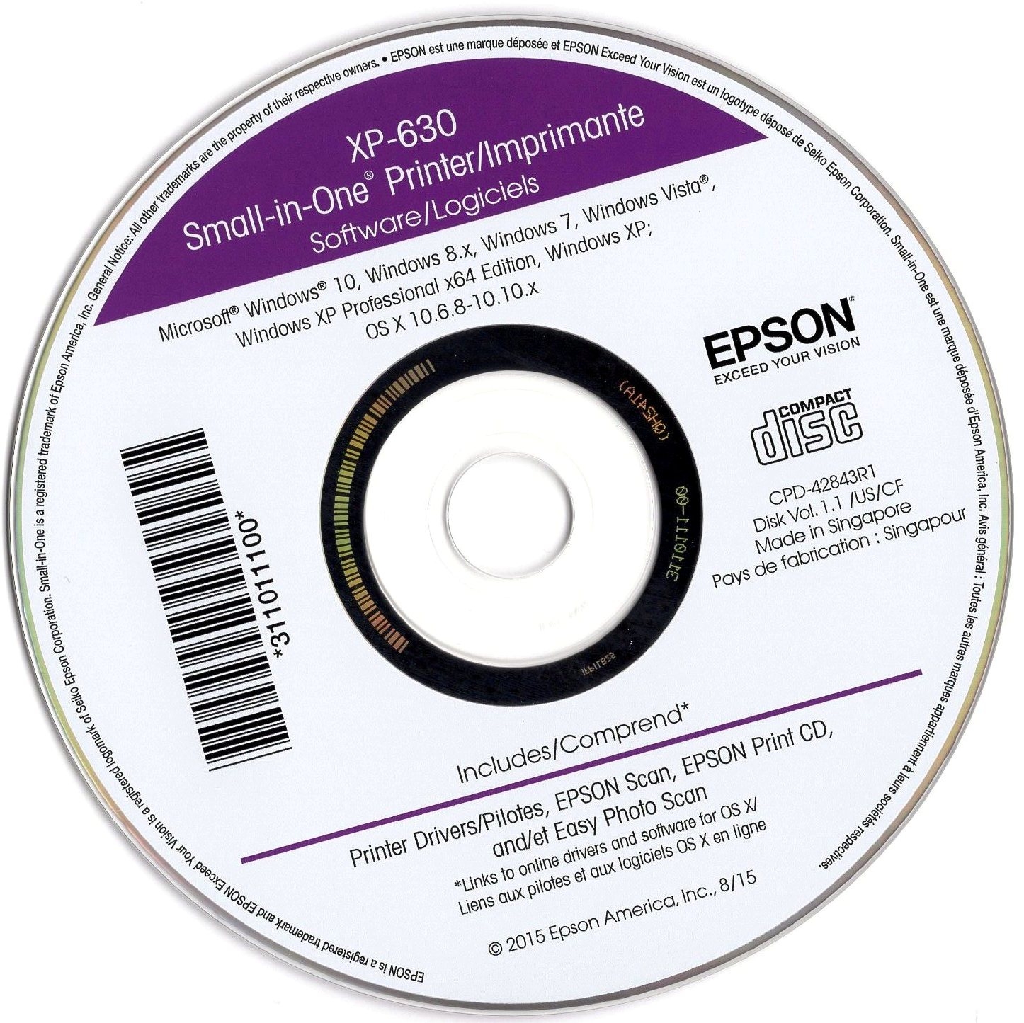 epson-xp-630-printer-driver-disc : Free Download, Borrow, and Streaming :  Internet Archive
