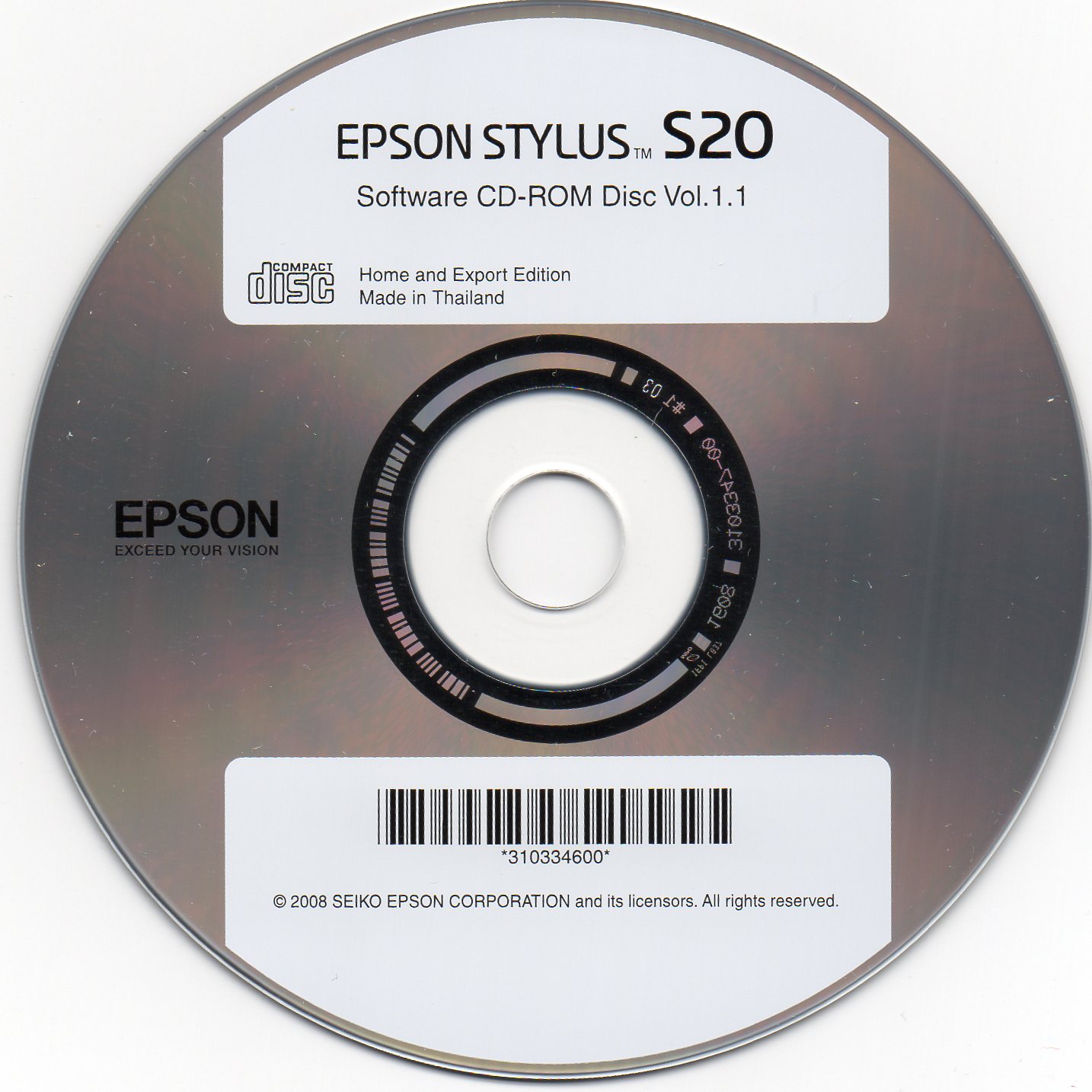 Epson Stylus S20 Software CD-ROM Disc  : SEIKO EPSON CORPORATION :  Free Download, Borrow, and Streaming : Internet Archive