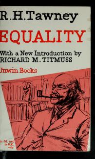 Cover of: Equality by Richard H. Tawney