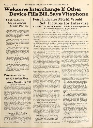 Thumbnail image of a page from Exhibitors Herald and Moving Picture World