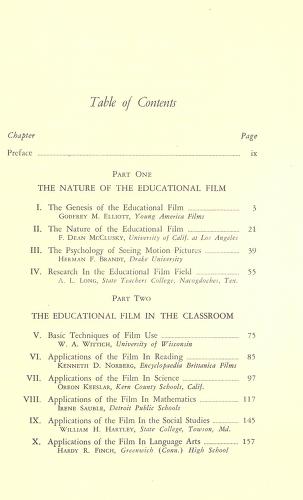 Thumbnail image of a page from Film and education; a symposium on the role of the film in the field of education