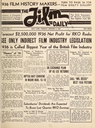 Cover image for Film Daily