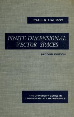 Cover of: Finite dimensional vector spaces by Paul R. Halmos