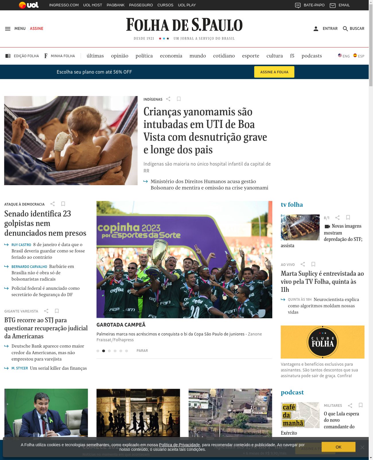 Folha de S.Paulo at 2023-01-25 22:53:31-03:00 local time