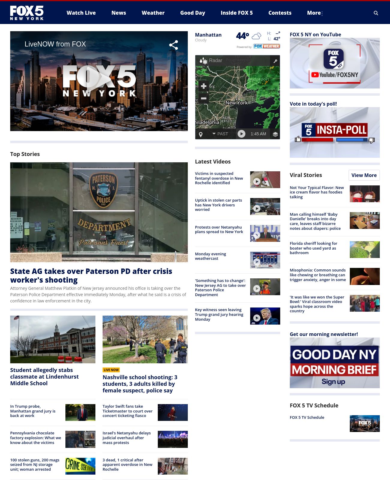 Fox 5 New York at 2023-03-27 21:58:52-04:00 local time