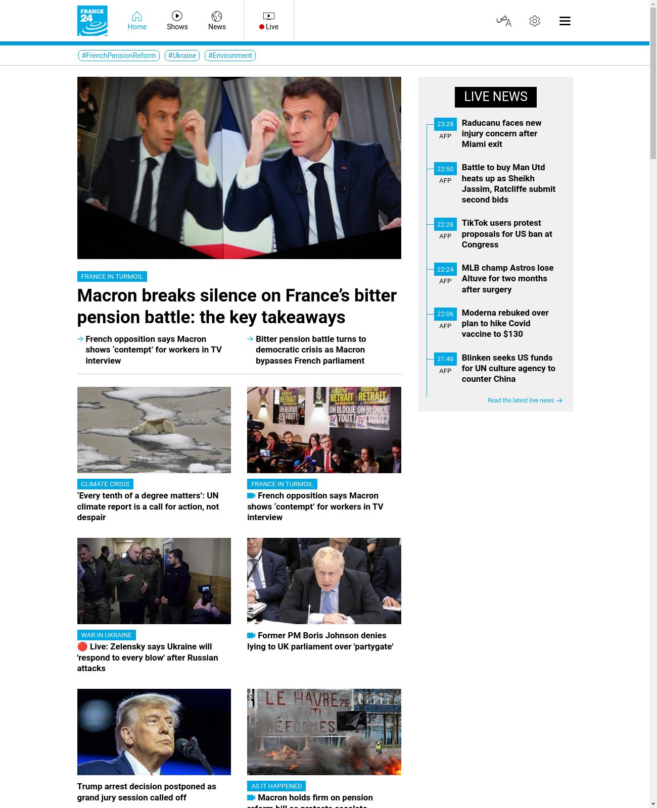 France 24 English at 2023-03-22 23:51:16+01:00 local time