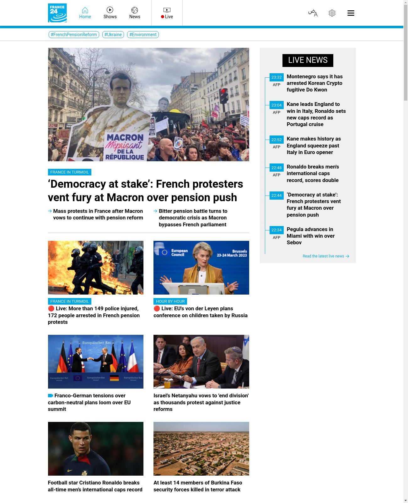 France 24 English at 2023-03-23 23:51:25+01:00 local time
