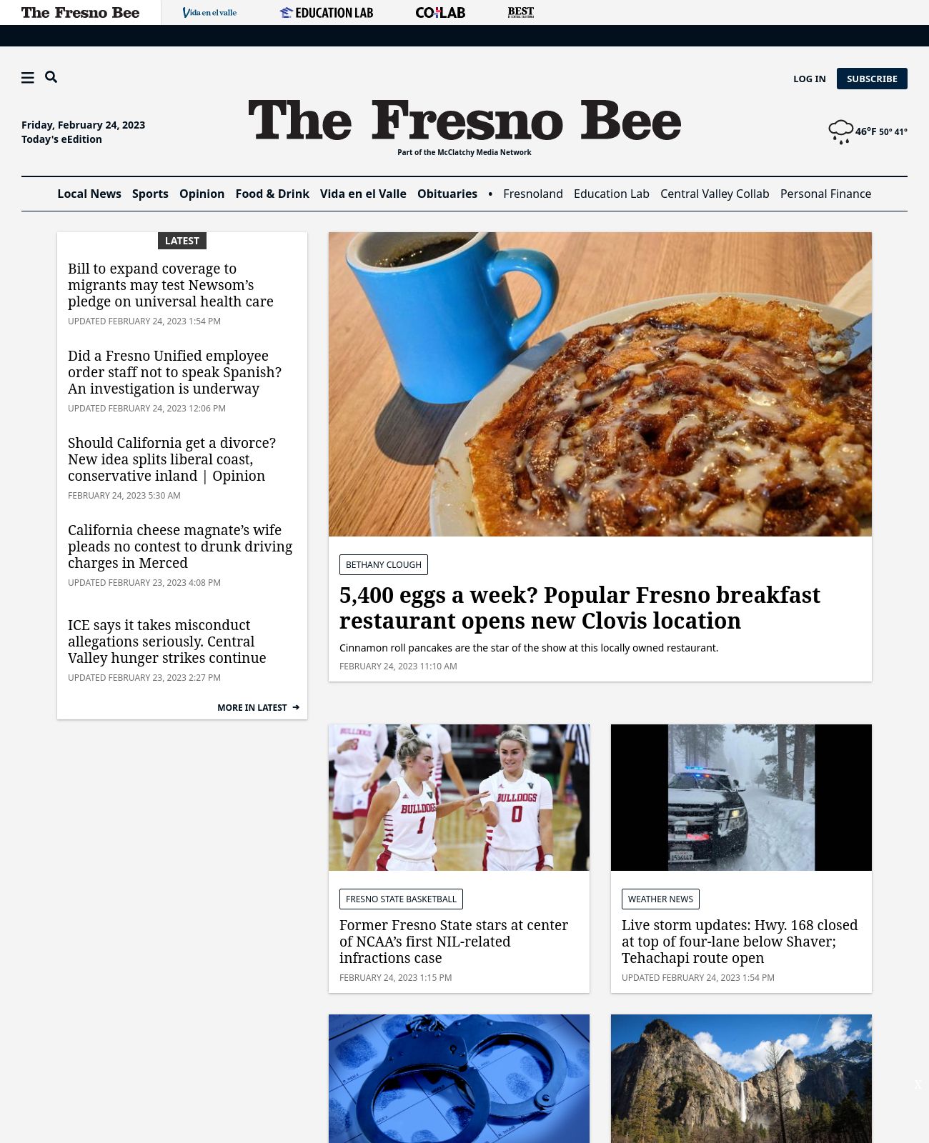 The Fresno Bee at 2023-02-24 14:56:07-08:00 local time
