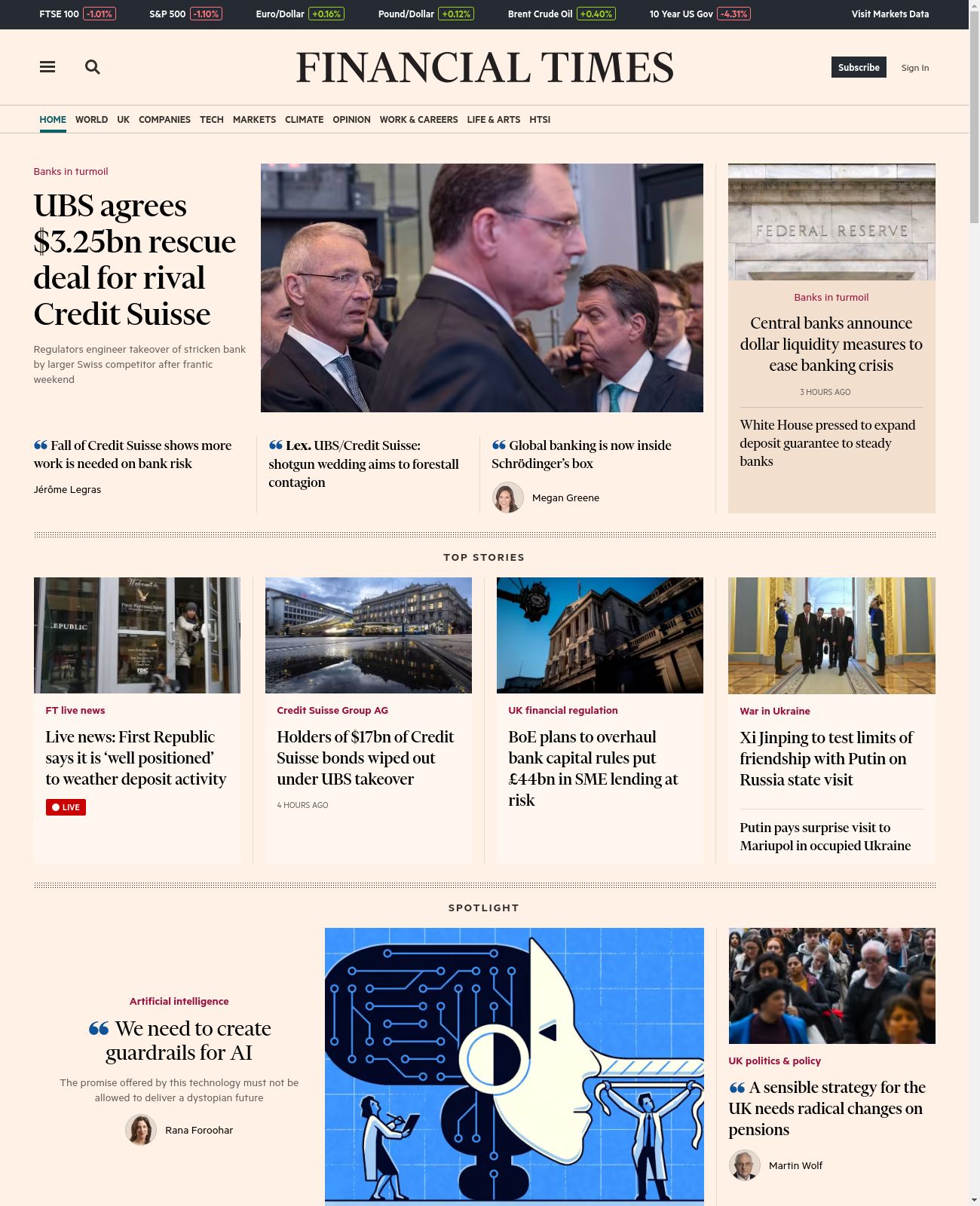 Financial Times at 2023-03-20 01:54:25+00:00 local time