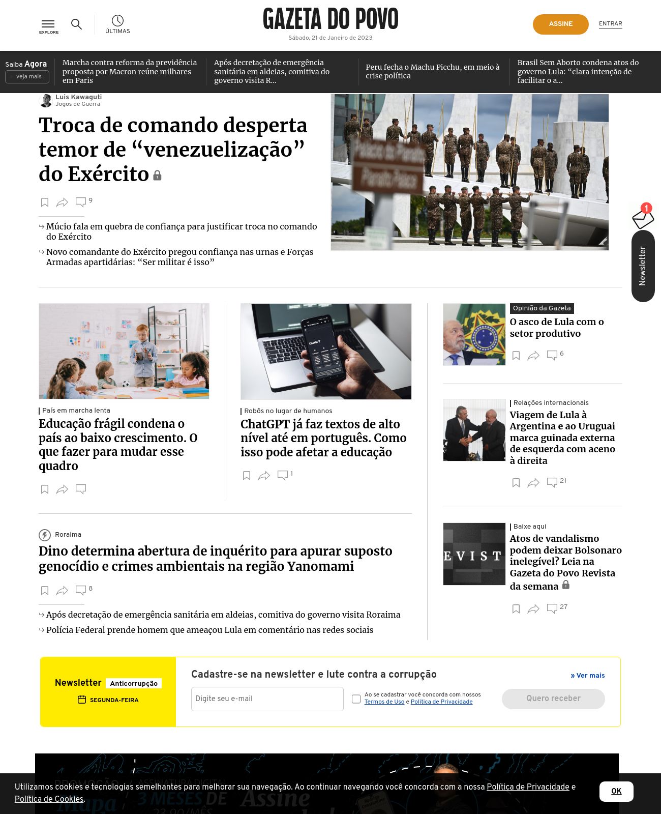 Gazeta do Povo at 2023-01-21 22:50:59-03:00 local time