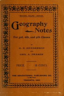 Cover of: Geography Notes by George E. Henderson