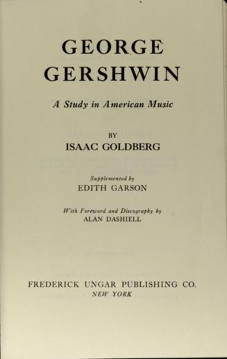 Cover of: George Gershwin by Goldberg, Isaac
