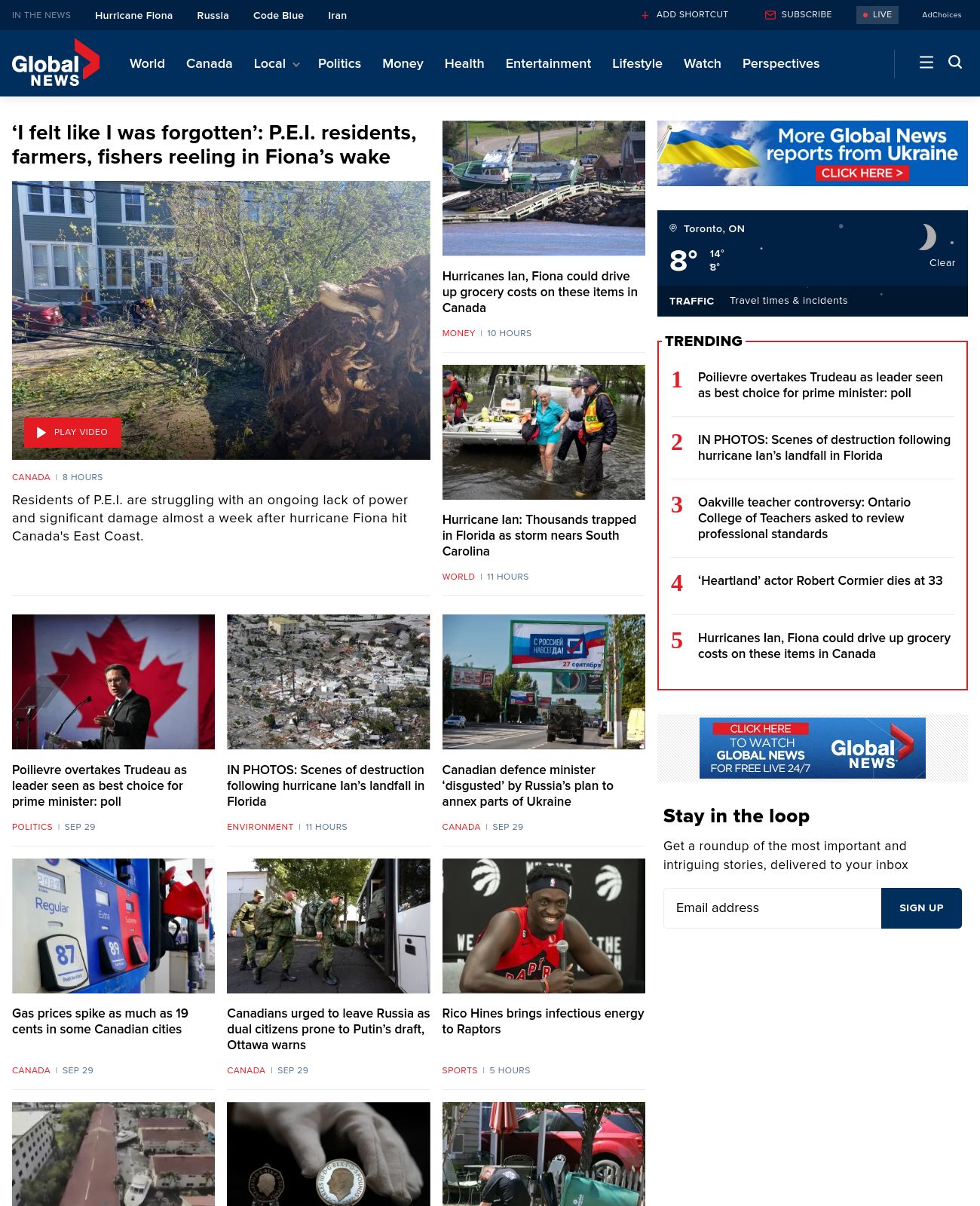 Global News at 2022-09-30 02:35:47-04:00 local time