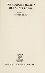 Cover of: The golden treasury of longer poems. by Ernest Rhys