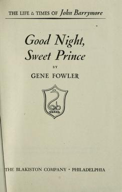 Cover of: Good night, sweet prince by Fowler, Gene