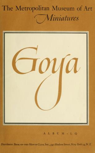 Cover of: Goya, 1746-1828 by Francisco Goya