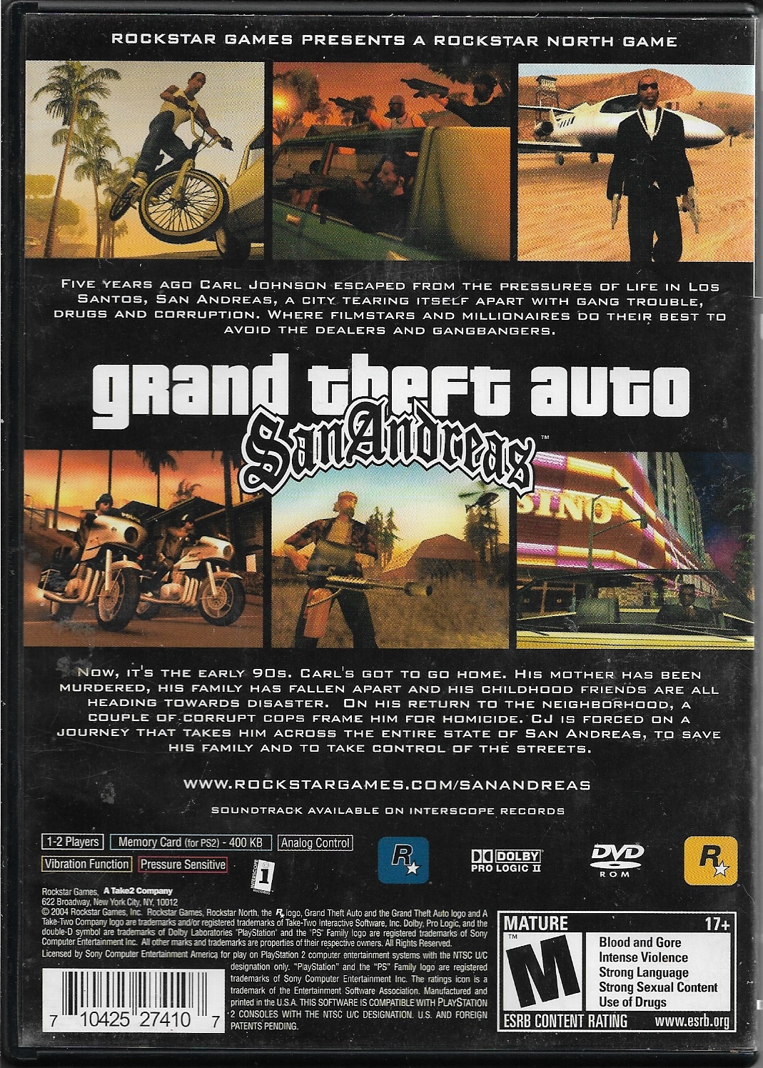 Grand Theft Auto San Andreas [PS2] [USA] : Rockstar Games : Free Download,  Borrow, and Streaming : Internet Archive