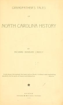 Cover of: Grandfather's tales of North Carolina history.. by Richard Benbury Creecy