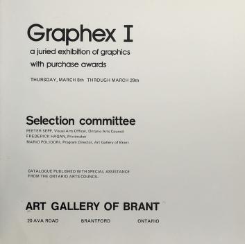 Cover of: Graphex I : a juried exhibition of graphics with purchase awards by Art Gallery of Brant