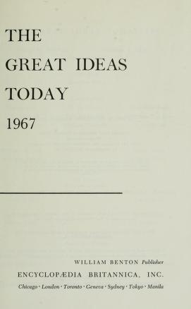 Cover of: The Great ideas today, 1967 by Martin Buber