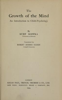 Cover of: The growth of the mind by Kurt Koffka