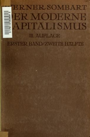 Cover of: Der moderne Kapitalismus by 