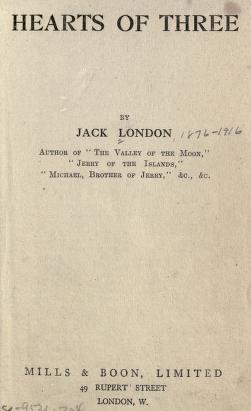 Cover of: Hearts of three by Jack London