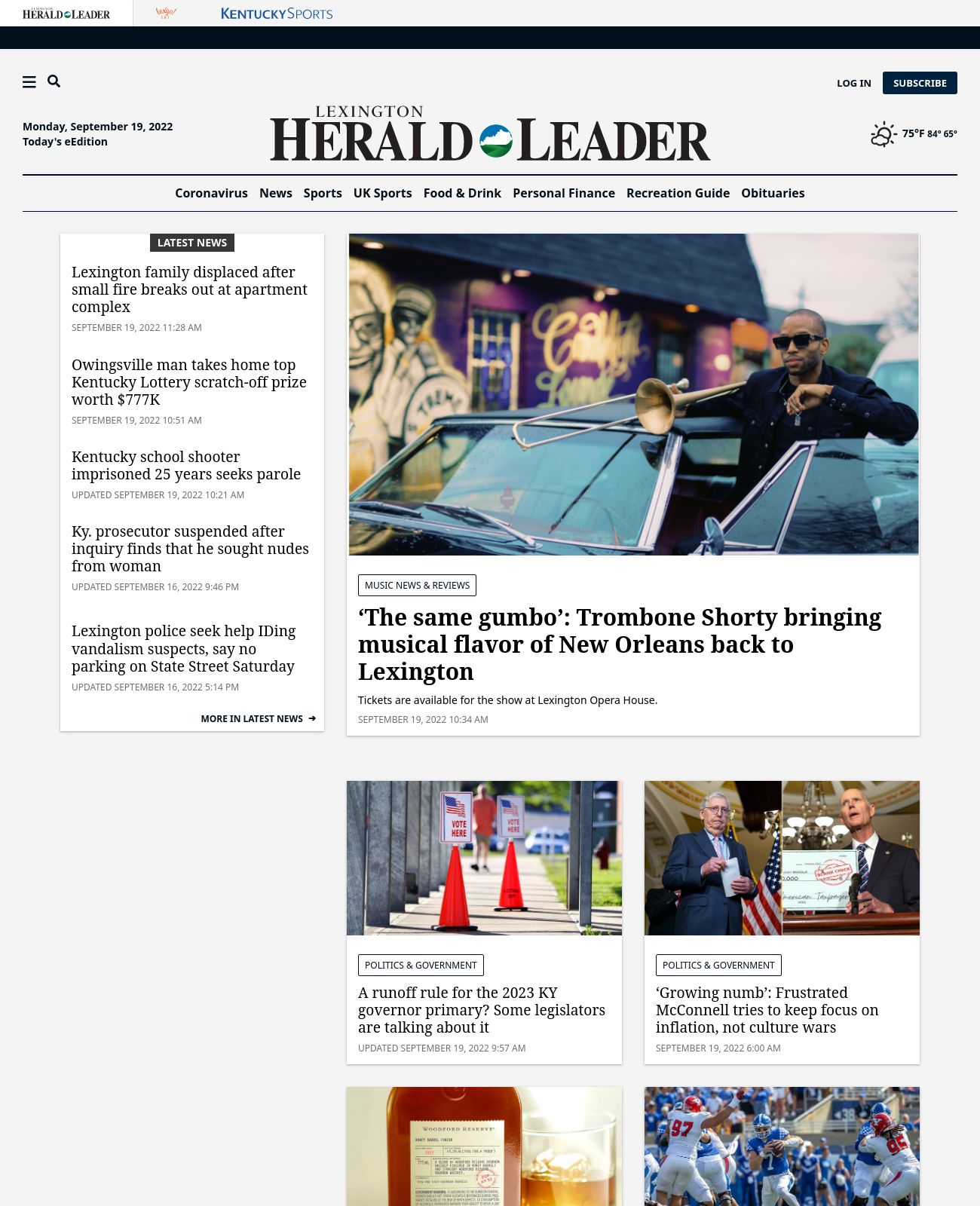 Lexington Herald-Leader at 2022-09-19 12:02:57-04:00 local time