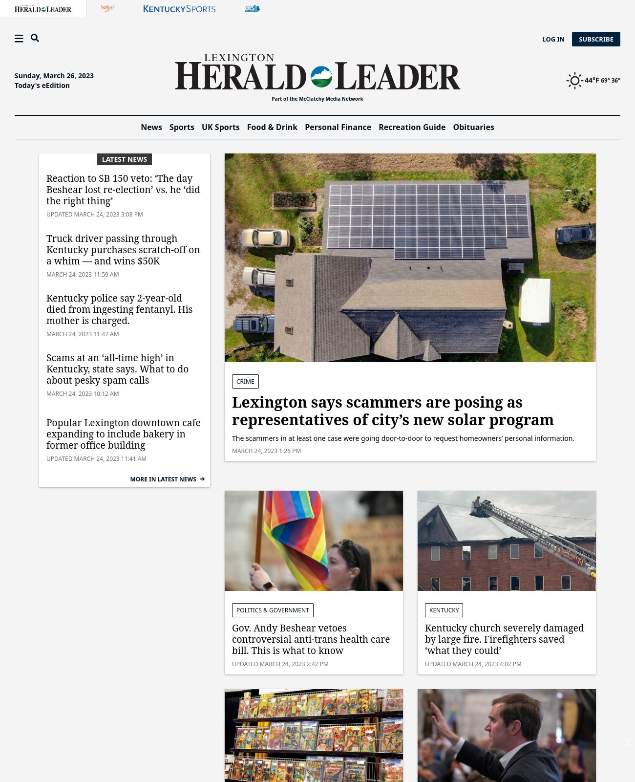 Lexington Herald-Leader at 2023-03-26 09:45:08-04:00 local time
