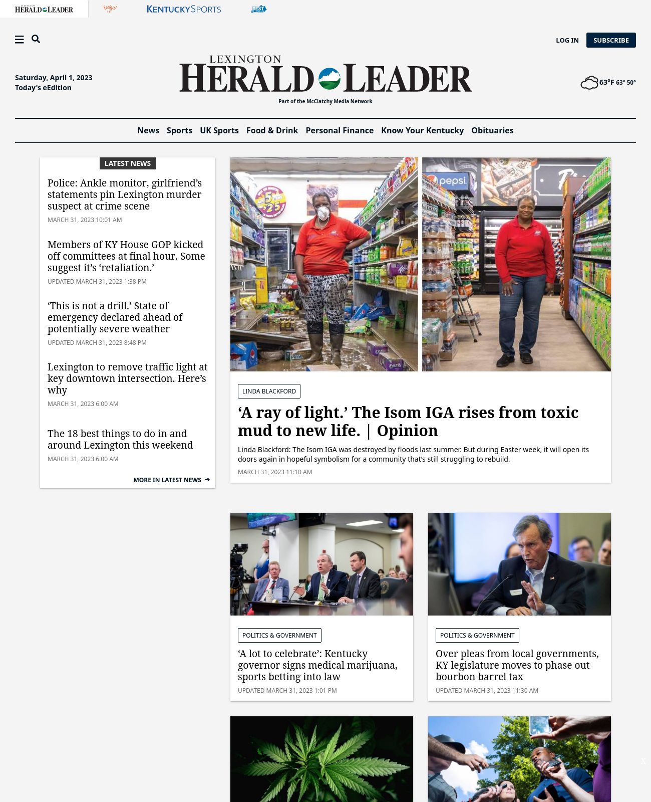 Lexington Herald-Leader at 2023-03-31 22:03:37-04:00 local time