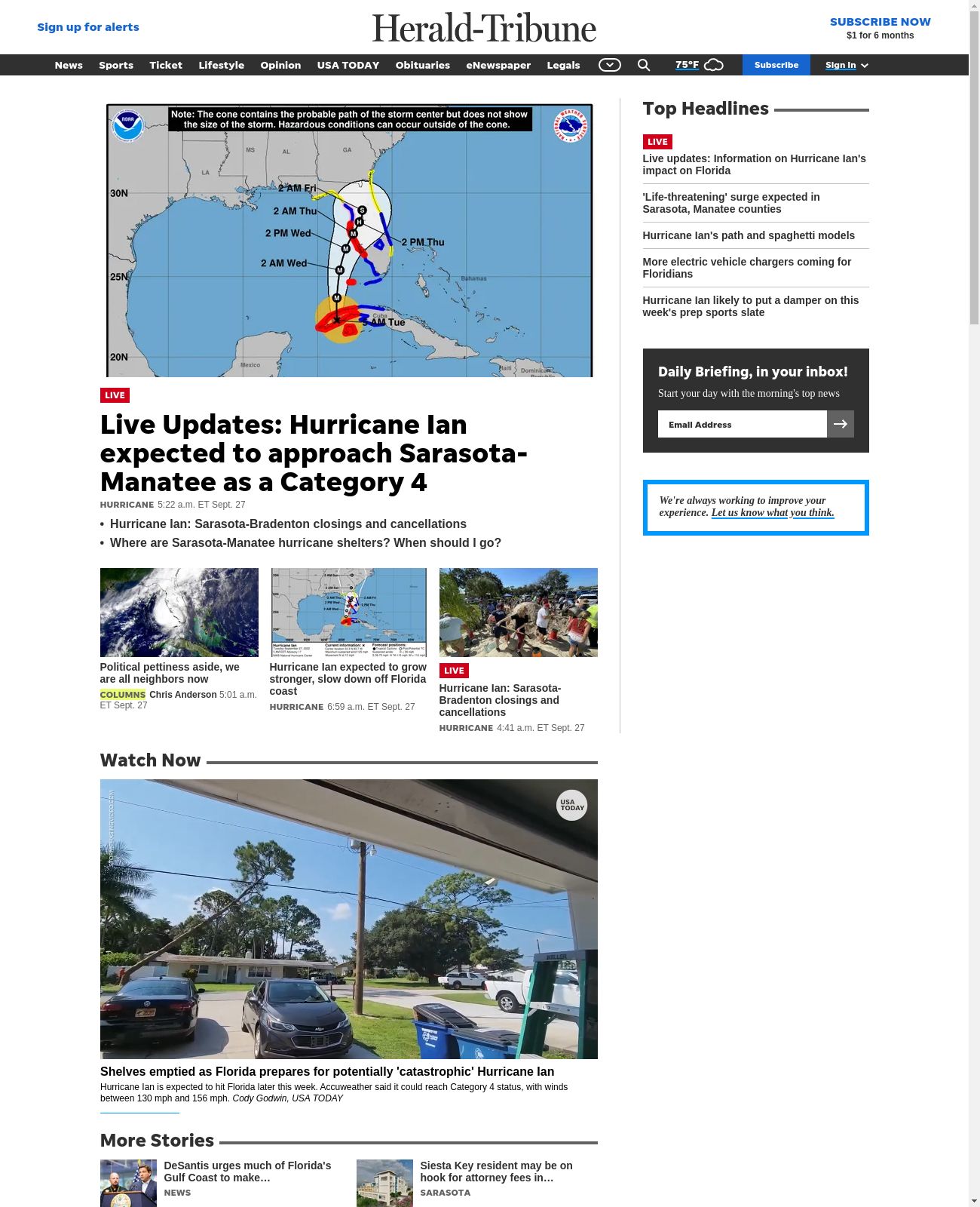 Sarasota Herald-Tribune at 2022-09-27 07:57:21-04:00 local time