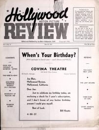 Hollywood Motion Picture Review (1937-1940)