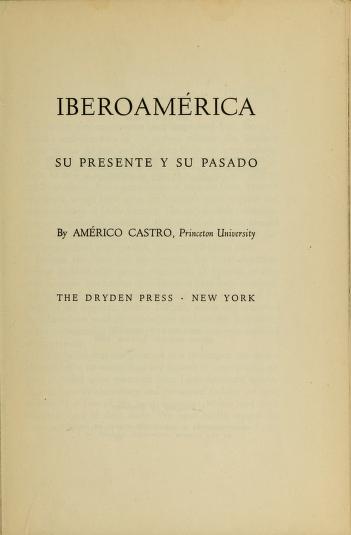 Cover of: Iberoamérica by Américo Castro