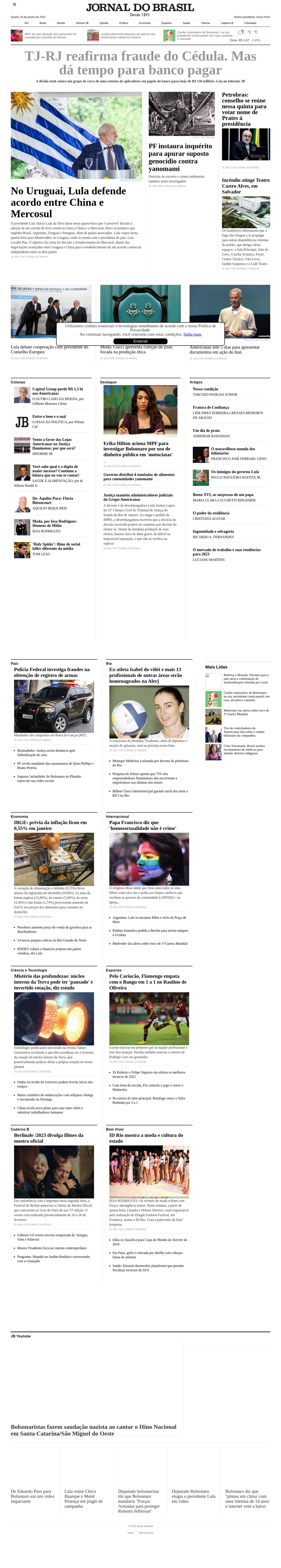 Jornal do Brasil at 2023-01-25 20:13:56-03:00 local time