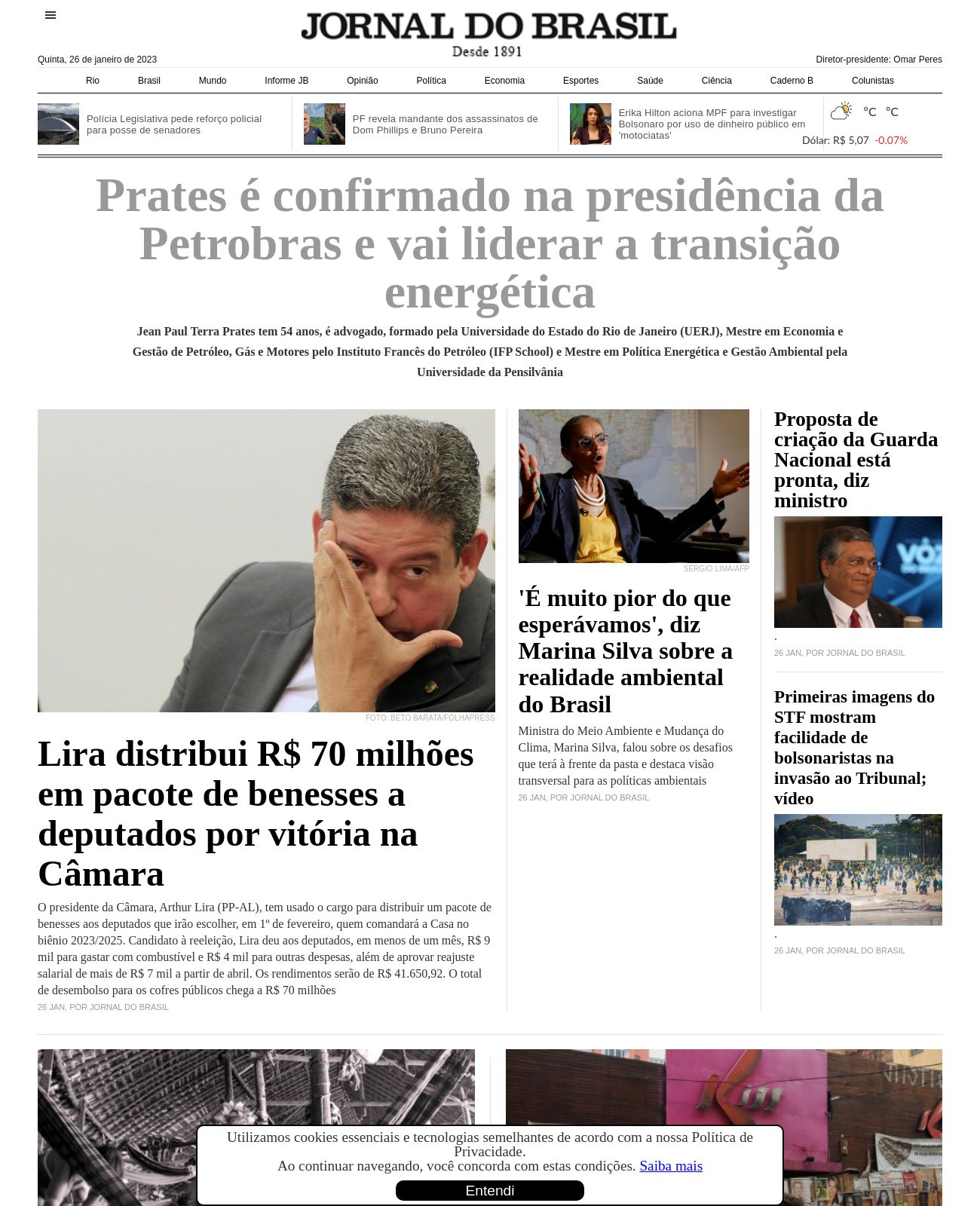 Jornal do Brasil at 2023-01-26 20:14:27-03:00 local time