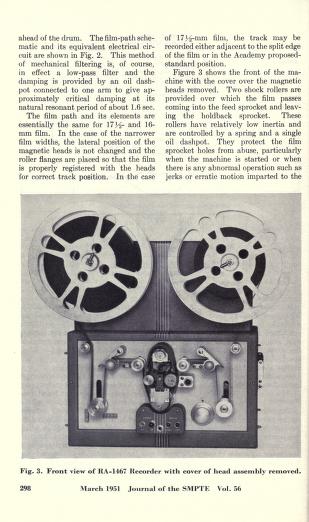 Thumbnail image of a page from Journal of the Society of Motion Picture Engineers