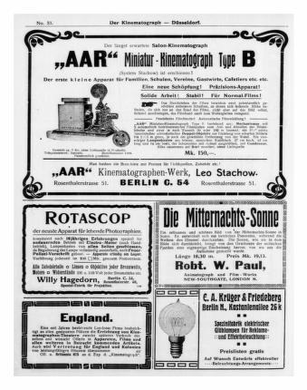 Thumbnail image of a page from Der Kinematograph