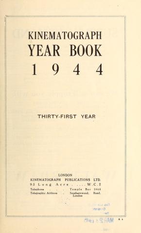 Thumbnail image of a page from Kinematograph year book