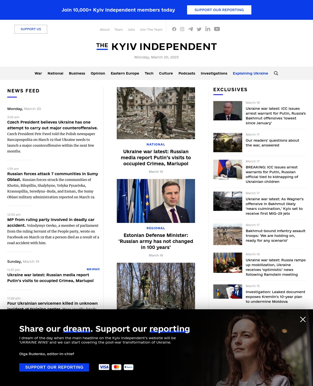 Kyiv Independent at 2023-03-20 04:15:52+02:00 local time