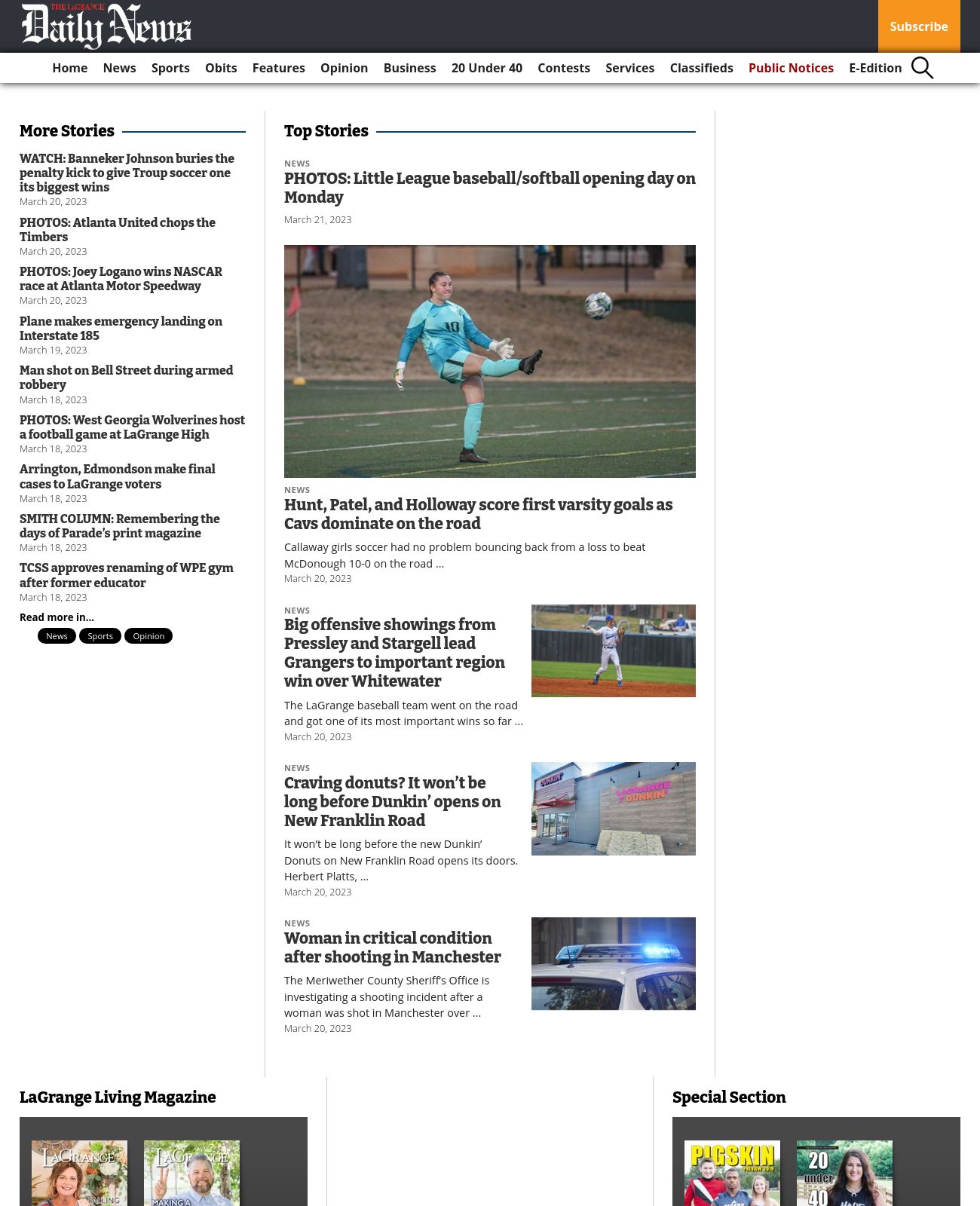 The LaGrange Daily News at 2023-03-21 07:17:53-04:00 local time