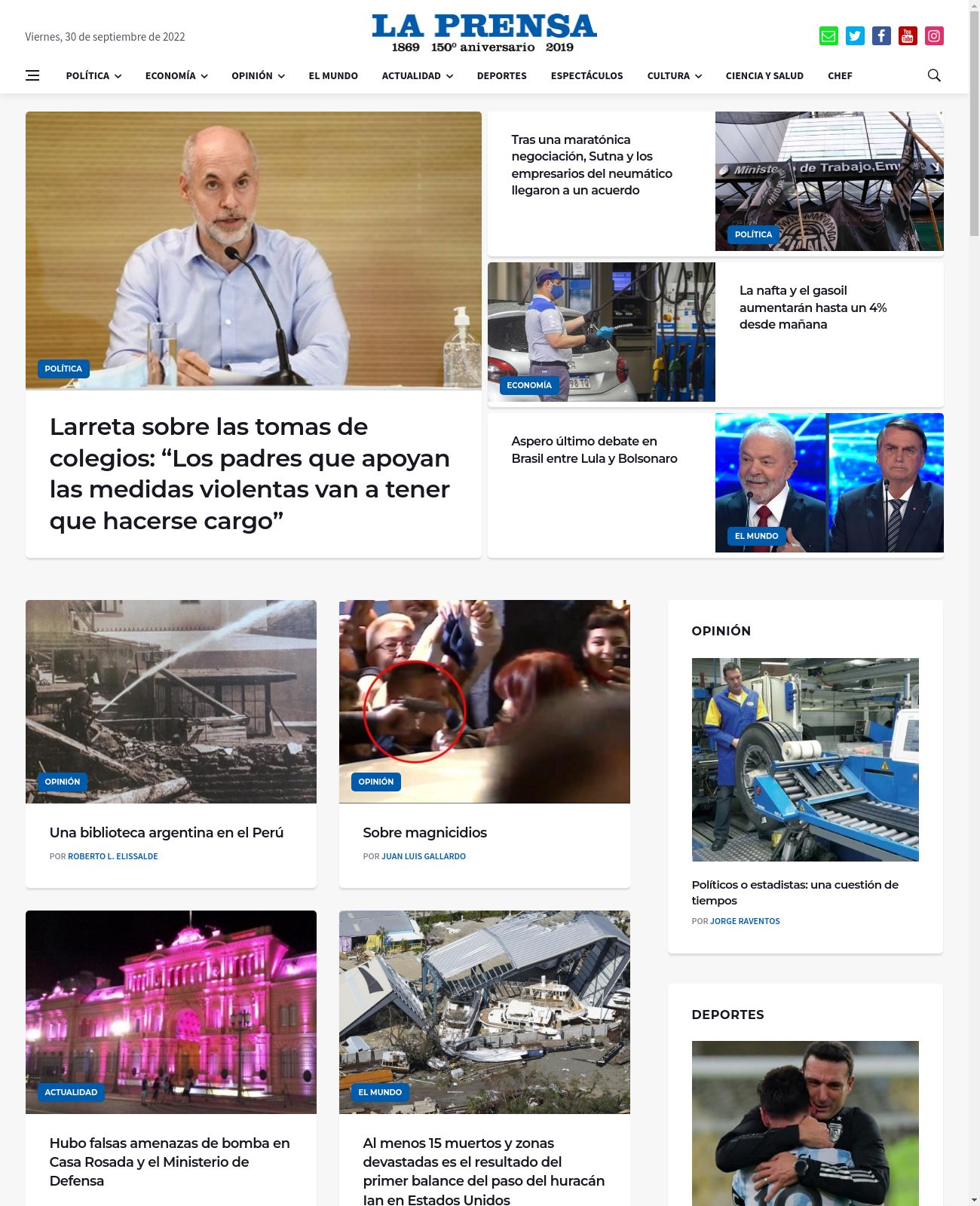 La Prensa at 2022-09-30 10:04:50-03:00 local time