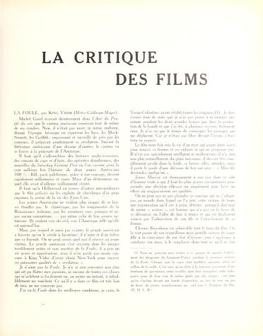 Thumbnail image of a page from La Revue du cinéma