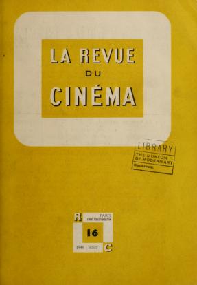Thumbnail image of a page from La Revue du Cinema